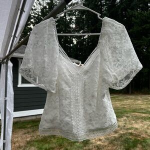 Chic White Lace Blouse for Women